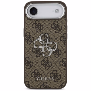 GUESS suojakuori iPhone 17 Air GUHCP17MP4G4SMCW (4G PU-nahkakuori isolla 4G- ja Classic-logolla sekä hopeisella metallikameran kehyksellä) ruskea