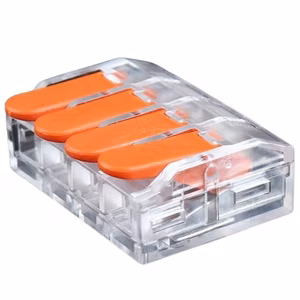 4-napainen vipuliitin johdoille, 0,5–6,0 mm², 41 A, 450 V, 20 kpl