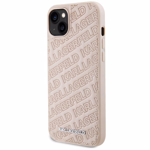 KARL LAGERFELD Suojakuori IPHONE 15 Pluslle KLHCP15MPQKPMP (Quilted Pattern) vaaleanpunainen