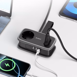 Orico AP3 65W GaN 6in1 jatkojohto 2x AC + 2x USB-A + 2x USB-C - musta