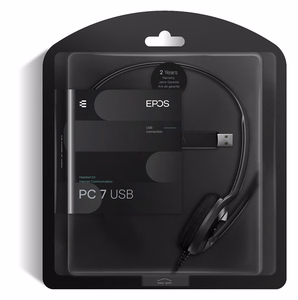 Sennheiser PC 7 USB langalliset kuulokkeet pääpannoilla toimistoon/puhelinkeskukseen USB Type-A mustat