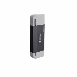 Devia kortinlukija 2in1 EL239 USB/USB-C 2.0 musta