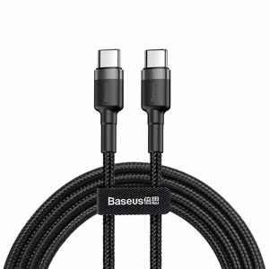 USB kaapeli Baseus Cafule PD60W Type-C 2.0m harmaa-musta CATKLF-HG1