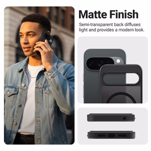 Crong Hybrid Matte Magnetic MagSafe case for Google Pixel 9 Pro, black