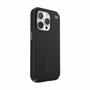 Speck Presidio2 Pro ClickLock MagSafe-suojakuori iPhone 15 Pro -puhelimelle, musta/liuskeenharmaa