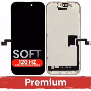 LCD-näyttö iPhone 16 Prolle, musta (SOFT OLED / Stable 120Hz / Premium) *itsediagnosoitava*