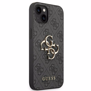 Guess 4G Big Metal Logo iPhone 14 kotelo - harmaa