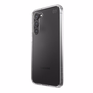Speck Presidio Perfect-Clear case for Samsung Galaxy S23+, with Microban antimicrobial protection