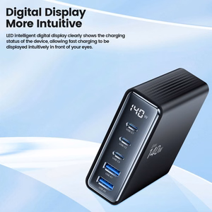 Tech-Protect DC140W-GAN 5-PORT PD140W/QC3.0 Charging Station - Black