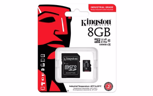 Kingston Technology 8GB microSDHC Industrial C10 A1 pSLC kortti + SD-sovitin