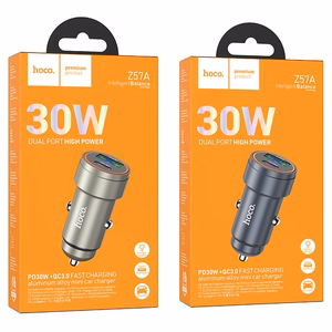 Car charger Hoco Z57A 30W (1xUSB 1xUSB-C) black