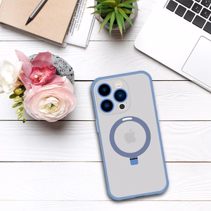 Tel Protect Magical Magsafe Stand Suojakuori iPhone 12 Pro Max:lle sininen