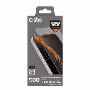 SBS Karkaistu lasi D3O kehyksellä iPhone 16:lle / iPhone 15:lle