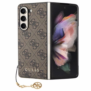 Guess Suojakuori Samsung Galaxy Z Fold 5:lle GUHCZFD5GF4GBR ruskea HC PU 4G Charm