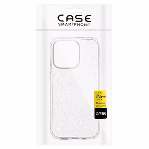 Crystal Glitter Suojakuori iPhone 16 Plus:lle - hopeinen