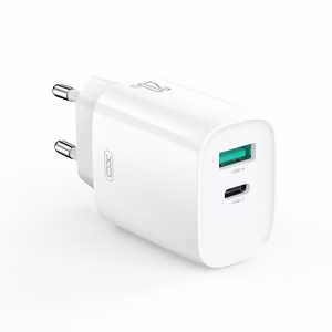 XO seinälaturi CE29 PD 20W 1x USB-C 1x USB valkoinen
