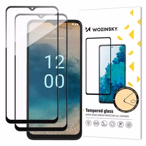 Wozinsky Full Glue Tempered Glass, 2 karkaistua lasia Nokia G22 -puhelimelle, 9H, koko näytön peittävä, mustalla kehyksellä