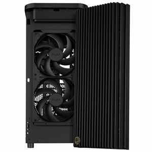 ASUS ProArt PA401 – mid-tower PC case with tempered-glass side panel and PWM fans, black