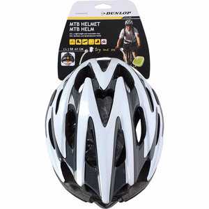 Dunlop MTB -pyöräilykypärä, koko L, valkoinen / musta