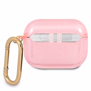 Guess GUAPUCG4GP AirPods Pro -suojus vaaleanpunainen/vaaleanpunainen Glitter-mallisto