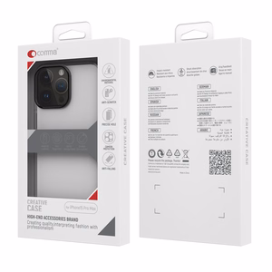 Comma Hard Jacket -kuori iPhone 15 Pro Max kirkas antibakteerinen