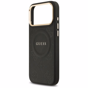 Guess Peony Hot Stamp MagSafe suojakuori iPhone 17 Pro Max - musta