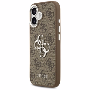 Guess 4G Big 4G Classic Logo Suojakuori iPhone 17:lle - ruskea ja hopeinen