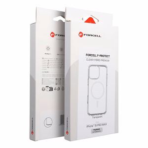 Suojakuori iPhone 15 PRO MAX:lle Forcell F-Protect Clear Hybrid Premium yhteensopiva MagSafen kanssa läpinäkyvä