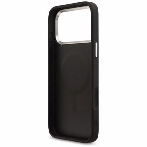 Guess 4G Triangle Logo MagSafe suojakuori mallille iPhone 17 Pro Max / 18 Pro Max – musta ja hopea