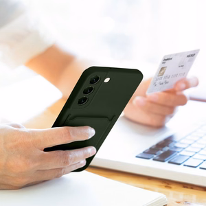 Suojakuori Samsung A35 5G:lle Card Case vihreä