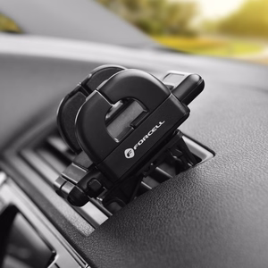 Auton puhelinteline Forcell F-Grip Regular ilmakanava musta