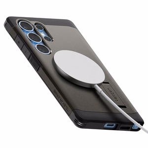 Spigen Tough Armor MagSafe suojakuori Samsung Galaxy S25 Ultra -puhelimelle - harmaa
