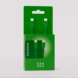 COLORUM kaapeli USB-C - Lightning 1,8m 2,4A CK12-CL-04 xGreen