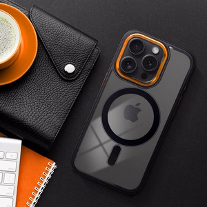 Suojakuori iPhone 14:lle Color Edge Mag Cover yhteensopiva MagSafe musta-kulta