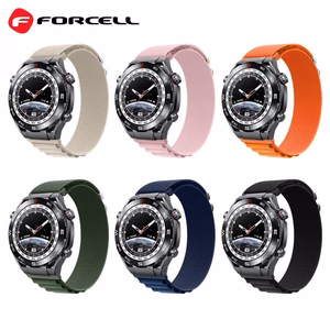 Hihna Samsung Galaxy Watch:lle Forcell F-Design FS05 polyester kuitusolki 22 mm musta