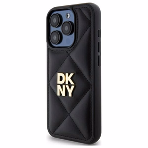 DKNY Quilted Stack Logo Suojakuori iPhone 15 Pro Max:lle - musta