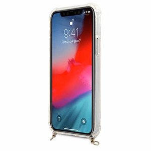 Guess GUHCP12MKC4GSGO iPhone 12/12 Pro 6.1" Transparent hard case 4G Gold Chain