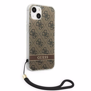 Guess GUOHCP14MH4STW iPhone 14 Plus 6.7 "ruskea / ruskea kovakotelo 4G Tulosta hihna