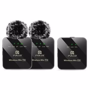 PULUZ Langaton Lavalier-mikrofoni 2 TX + 1 RX