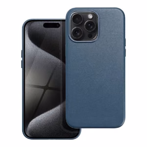 Leather Mag Cover (MagSafe) -suojakuori iPhone 16:lle, laivastonsininen