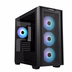 ASUS A21 PLUS MidiTower musta ARGB läpinäkyvä paneeli MicroATX MiniITX