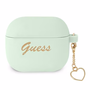 Guess GUA3LSCHSN AirPods 3 suojakuori vihreä/vihreä Silikoni Charm Sydänmallisto