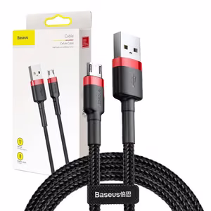 Baseus Cafule Cable durable nylon cable USB / micro USB 2A 3M black-red (CAMKLF-H91)