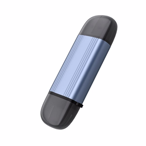 Harmaa alumiininen SD- ja microSD-muistikortinlukija Wozinsky WCR-5G USB-A 3.0 / USB-C 3.0 -liitännällä