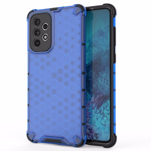 Honeycomb tapauksessa panssaroitu suojus geelirunko Samsung Galaxy A73 sininen