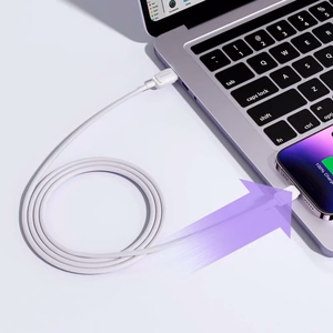 Joyroom Multi-Color Series A14 Lightning / USB-A 2.4A 1.2m Kaapeli - valkoinen