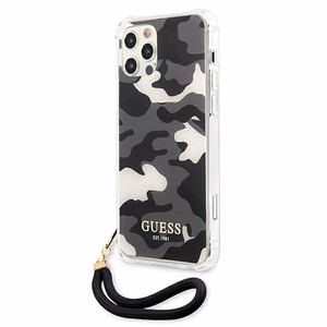 Guess GUHCP12LKSARBK iPhone 12 Pro Max 6.7" musta/musta kovakotelo Camo kokoelma