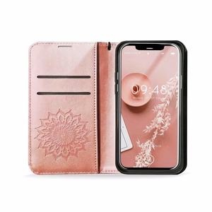 MEZZO Book-suojakuori Samsung A52 5G / A52 LTE ( 4G ) / A52s 5G:lle mandala Rose Gold