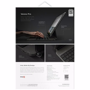 Uniq Venno Pro Magnetic Smart Case with Keyboard for iPad Pro 11" (2024/2025) - Black