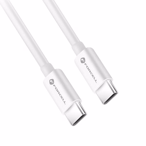 Kaapeli USB C - USB C Forcell F-Energy QC4.0 PD 3A 60W 1 m C338 valkoinen